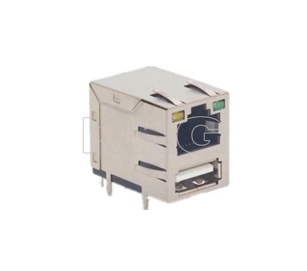 RJ45-8205 全包 帶燈 單層USB2.0 壹體式