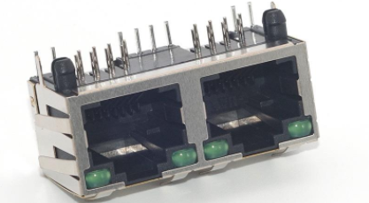 RJ45-9804 1X2 全包 圓針