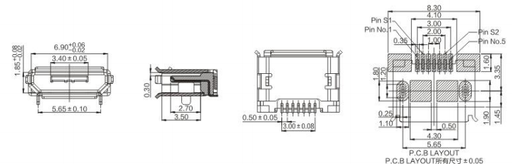 Micro USB  BMOF-05-001