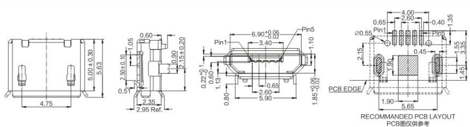 Micro USB  BMOF-05-002