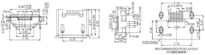  Micro USB BMOF-05-003/004