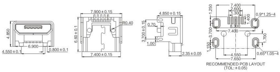  Micro USB BMOF-05-007/008