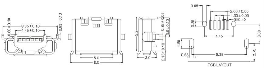 Micro USB  BMOF-05-013