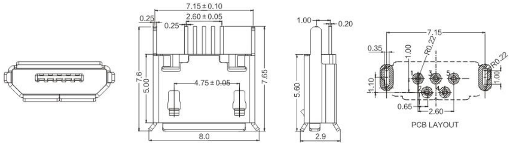  Micro USB BMOF-05-014/015
