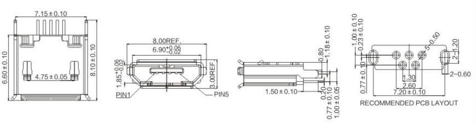  Micro USB BMOF-05-014/015