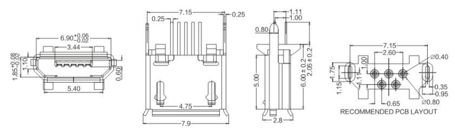 Micro USB  BMOF-05-016