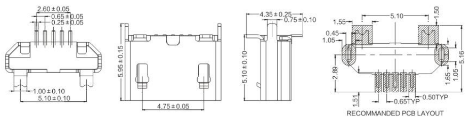  Micro USB BMOF-05-019/020