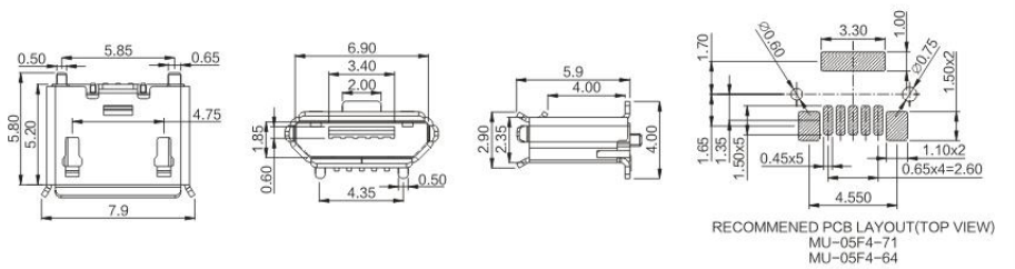  Micro USB BMOF-05-021/022