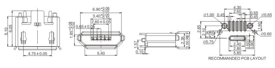  Micro USB BMOF-05-021/022