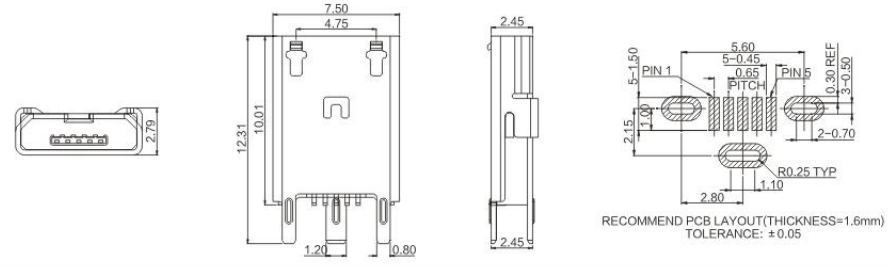  Micro USB BMOF-05-023/024