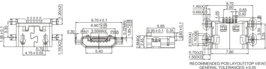  Micro USB BMOF-05-029/030