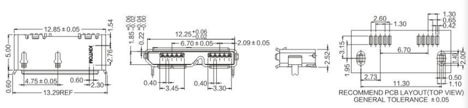  Micro USB BMOF-10-001/002