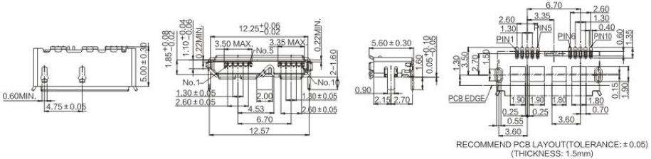  Micro USB BMOF-10-001/002