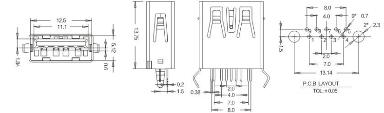 USB 3.0 AF BUBF-09-003